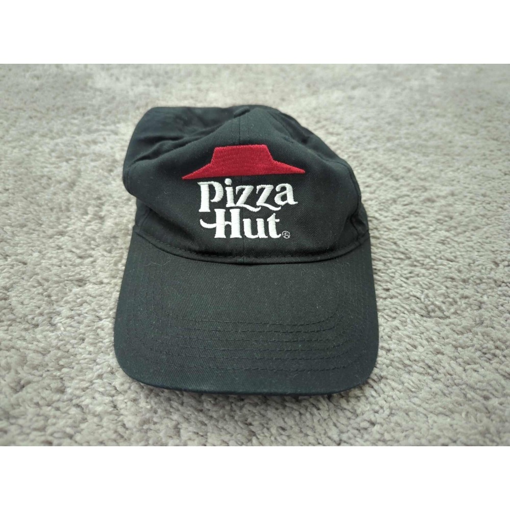 Pizza Hut Cap Adult Unisex OS Employee Uniform IQ Apparel LCC Hook & Loop‎ Black